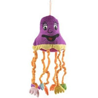 Produktbild von Wagner's Katzenspielzeug Happy Krake aus Plüsch in Lila und Bunt mit Saugnapf