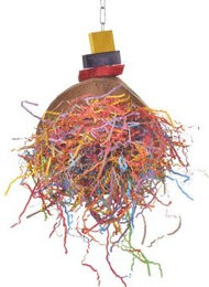 Wagner's Kokosnuss Intelligenzspielzeug mit Edelstahlkette für Papageien und Großsittiche - 1 Stk. – Bild 1 von 5