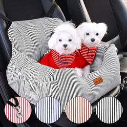 Wahre Tierliebe Hunde Autositz mit Sicherheitsgurt für kleine Rassen in Schwarz/Weiß – Bild 1 von 11