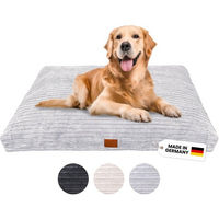 Produktbild von Wahre Tierliebe Hundebett Cozy orthopädisches Hundebett für erwachsene Hunde grau aus Polyester wasserabweisend und waschbar