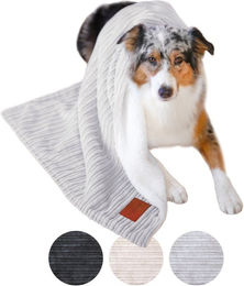 Wahre Tierliebe Hundedecke Premium Kuscheldecke Fluffy Grau wasserabweisend und beruhigend – Bild 1 von 3