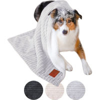 Produktbild von Wahre Tierliebe Hundedecke Premium Kuscheldecke Fluffy Grau wasserabweisend und beruhigend