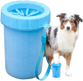 Wahre Tierliebe Hundehandtuch Pfotenreiniger Blau aus Kunststoff für alle Größen – Bild 1 von 4