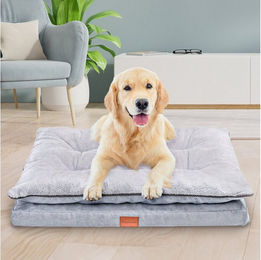 Wahre Tierliebe Hundekissen Easy Orthopädisches Hundebett Grau aus Polyester – Bild 1 von 2