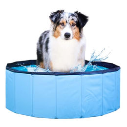 Wahre Tierliebe Hundepool faltbar blau für Hunde Katzen und Kinder - 80 cm – Bild 1 von 11