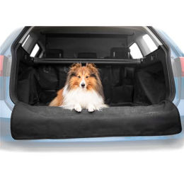 Wahre Tierliebe Kofferraumschutz Hund Autoschondecke aus Polyester Schwarz waschmaschinenfest – Bild 1 von 7