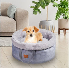 Wahre Tierliebe Orthopädischer Hundekorb Easy aus Premium Polyester für erwachsene Hunde in Grau – Bild 1 von 4