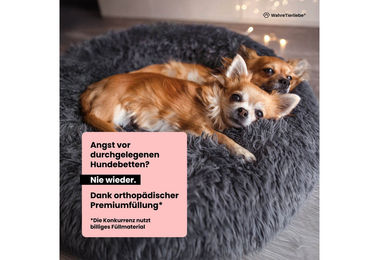 Wahre Tierliebe Orthopädisches Hundebett aus Polyester mit Waschbarem Bezug für Kleine, Mittlere und Grosse Hunde in Grau Grösse L – Bild 1 von 10