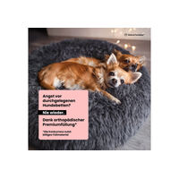 Produktbild von Wahre Tierliebe Orthopädisches Hundebett aus Polyester mit Waschbarem Bezug für Kleine, Mittlere und Grosse Hunde in Grau Grösse L
