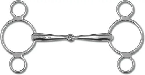 Produktbild von Waldhausen 3-Ring-Gebiss für Pferde aus Edelstahl in Silber