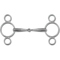 Produktbild von Waldhausen 3-Ring-Gebiss für Pferde aus Edelstahl in Silber