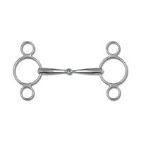 Produktbild von Waldhausen 3-Ringtrense aus Edelstahl in Silber für Pferde