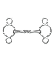 Waldhausen 3-Ringtrense doppelt gebrochen aus massivem Edelstahl in Silber – Bild 1 von 1