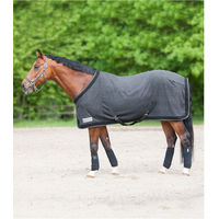 Produktbild von Waldhausen Abschwitzdecke Comfort Esperia Two Fleecedecke für Pferde Schwarz Grau 135 cm