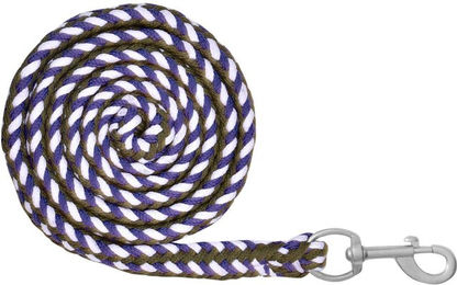 Waldhausen Anbindestrick mit Karabiner aus geflochtenem Material Dunkelblau/Taupe 2 m – Bild 1 von 1