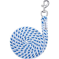 Produktbild von Waldhausen Anbindestrick Plus mit Karabiner aus geflochtenem Material 2 m Beige Blau