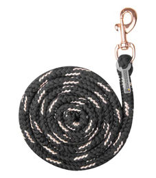Waldhausen Anbindestrick Rosé mit Karabinerhaken Schwarz - 2 m – Bild 1 von 2