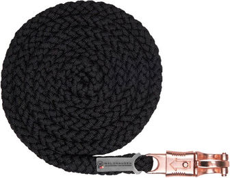 Waldhausen Anbindestrick Shine mit Panikhaken für Pferde Schwarz Roségold 2m - 2 m – Bild 1 von 2