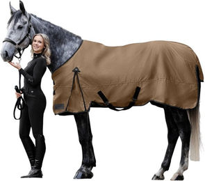 Waldhausen Arctic Light Regendecke für Pferde aus Ripstop-Material Cappuccino/Schwarz 155 cm – Bild 1 von 1