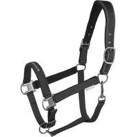Produktbild von Waldhausen Athletic Pferdehalfter für Ponys aus Nylon in Schwarz mit Silber