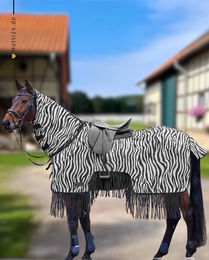 Produktbild von Waldhausen Ausreitdecke Fliegendecke Zebra Bunt