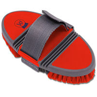 Produktbild von Waldhausen Basic Flexi Pferdebürste aus Kunststoff Grau/Rot