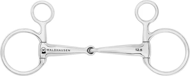 Produktbild von Waldhausen Baucher-Trense mit einfach gebrochenem Gebiss aus Edelstahl in Silber für Pferde