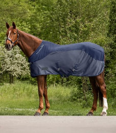 Waldhausen Comfort Fleece-Fliegendecke für Pferde Nachtblau 165 cm – Bild 1 von 4