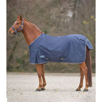 Produktbild von Waldhausen Comfort Regendecke für Pferde mit Kreuzgurten Blau 125 cm