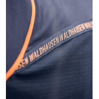 Produktbild von Waldhausen Cooler Fliegen-Sommerdecke für Pferde Nachtblau/Orange 155 cm