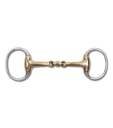 Waldhausen Cupris Olivenkopfgebiss mit doppelter Kinnkette für Pferde in Gold-Optik – Bild 1 von 2