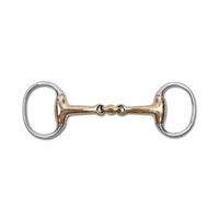 Produktbild von Waldhausen Cupris Olivenkopfgebiss mit doppelter Kinnkette für Pferde in Gold-Optik