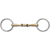 Produktbild von Waldhausen Cupris Wassertrense doppelt gebrochen mit 2 Ringen aus Edelstahl 11,5 cm