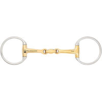 Produktbild von Waldhausen Cyprium Olivenkopfgebiss doppelt vergoldet 16mm aus Edelstahl