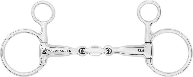 Produktbild von Waldhausen Doppelt gebrochene Wassertrense aus Edelstahl in Silber für Pferde