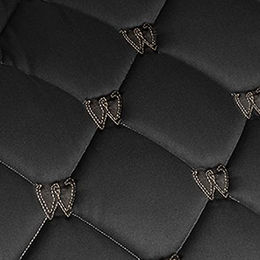 Waldhausen Dressur Schabracke Valencia Sattelunterlage Schwarz Roségold Größe D – Bild 1 von 3