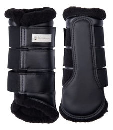 Waldhausen Dressurgamaschen Soft für Pferde Schwarz Größe L aus Kunstleder – Bild 1 von 4