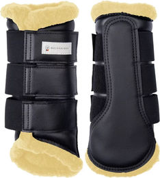 Waldhausen Dressurgamaschen Soft mit Plüsch für Pferde in Schwarz XL – Bild 1 von 2
