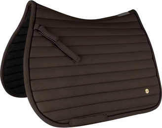 Waldhausen Dressurschabracke Ubud Softshell in Espresso Braun mit Golddekor – Bild 1 von 6