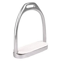 Produktbild von Waldhausen Economic Steigbügel aus Edelstahl in Silber mit weißer Gummieinlage 12 cm