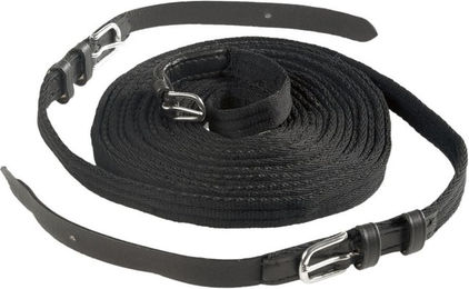 Waldhausen Einspänner-Leine Soft Schwarz aus Polyester für Pferde – Bild 1 von 3