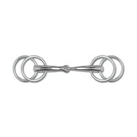 Produktbild von Waldhausen Fahrtrense mit 4 Ringen aus Edelstahl in Silber für Pferde
