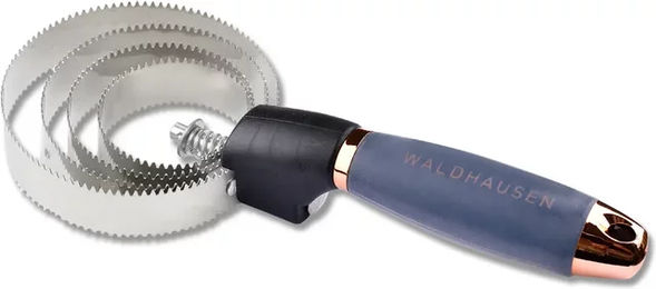 Waldhausen Federstriegel aus Edelstahl mit Gelgriff in Schwarz oder Gelb – Bild 1 von 4