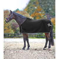 Produktbild von Waldhausen Fleece- und Sponsordecke für Pferde in Schwarz mit Silber, 135 cm