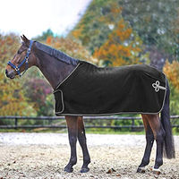 Produktbild von Waldhausen Fleece- und Sponsordecke für Pferde Schwarz/Silber 145 cm