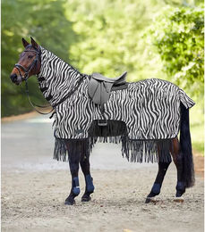 Waldhausen Fliegenabwehrshirt für Pferde Zebra-Design mit Fransen 165 cm – Bild 1 von 4