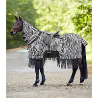 Produktbild von Waldhausen Fliegenabwehrshirt für Pferde Zebra-Design mit Fransen 165 cm