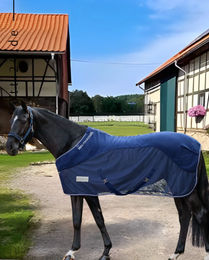 Produktbild von Waldhausen Fliegendecke Comfort Blue aus Fleece für Pferde