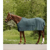 Produktbild von Waldhausen Fliegendecke Comfort für Pferde mit Bauchlatz in Piniengrün 125 cm