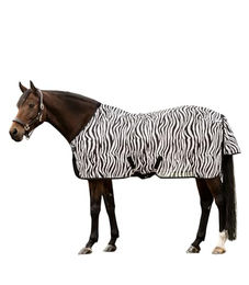 Waldhausen Fliegendecke für Pferde Zebra mit Kreuzgurten 145 cm – Bild 1 von 4